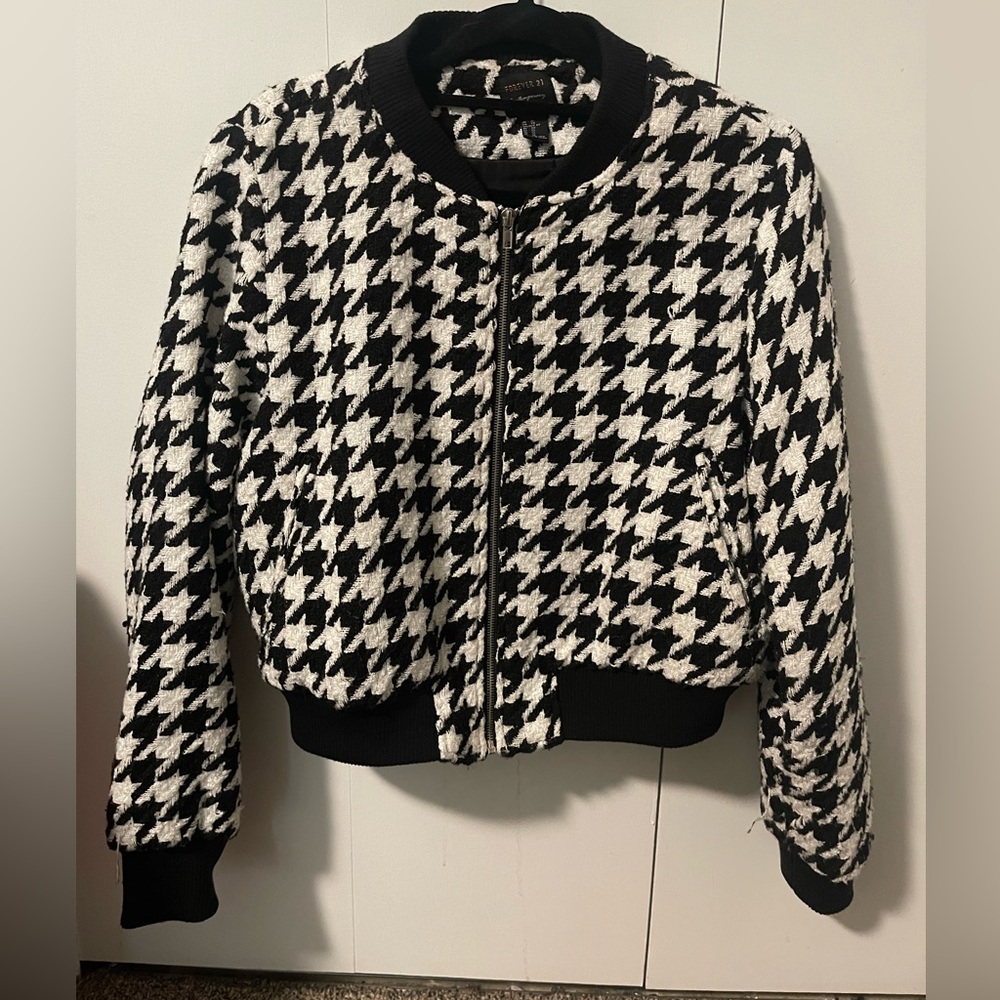 Checkered bomber jacket